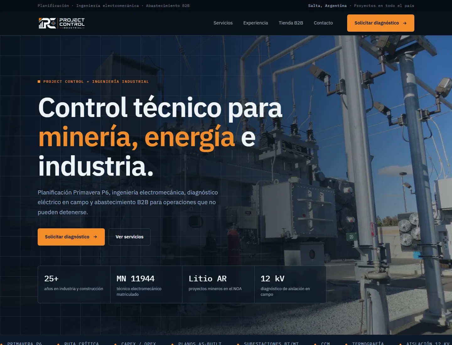 Web Project Control Industrial